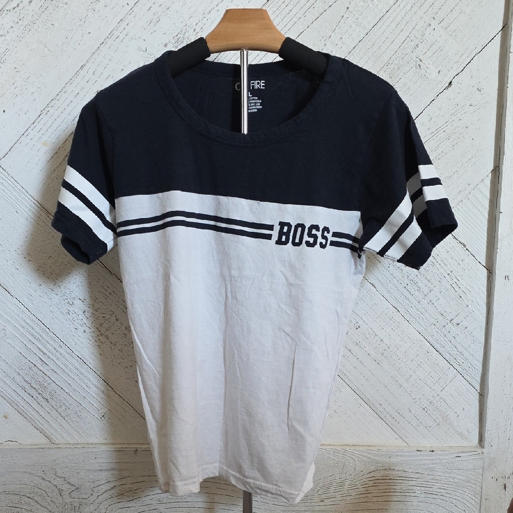 Boss Graphic T-Shirt in Black and White